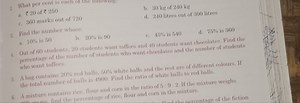2. What per cent is each of the lontownea. ₹ 20 of ₹ 250b. 30... | Filo