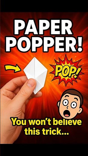 🤯Paper Popper Trick That Will Blow Your Mind! #diy #shorts #art