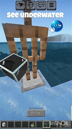 See underwater in Minecraft🔥 #minecraft #gaming