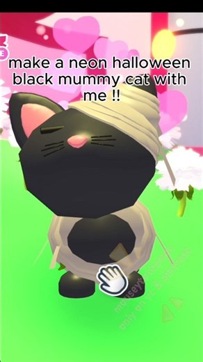 make a neon halloween black mummy cat with me !! 🐈‍⬛🎃