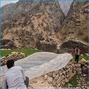 360K views · 4.6K reactions | Nomadic Men Repair The House Using Plastic for Roof and Rock As Wall - Iran Nomadic Life | Food Blog | Facebook