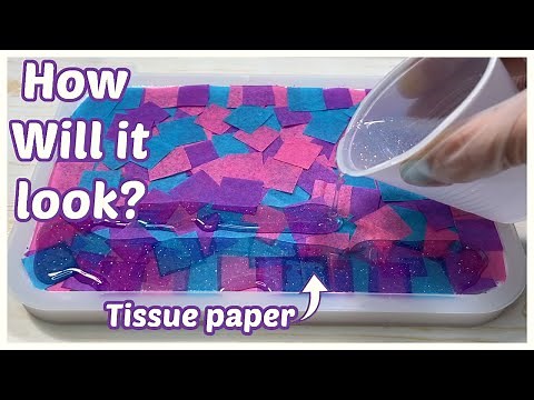 Putting TISSUE PAPER in Epoxy RESIN | Experimenting Putting Things in Epoxy Resin | #resincrafts