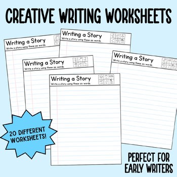 Creative Writing Worksheets for Early Writers | 20 Picture Story Prompts