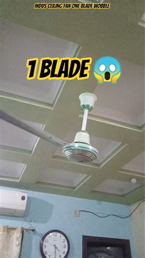 1 blade wobbling indus ceiling fan #electrical #shortfeed