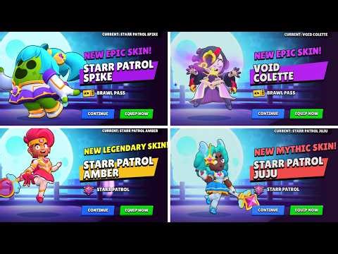 ALL 11 STARR PATROL SKINS IN BRAWL STARS | April 2026