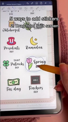 GoodNotes tip ✍️ 5 ways to add stickers | iPad apps | digital planner