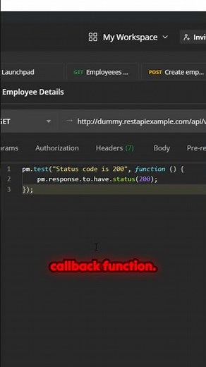 ✅ Postman Tutorial Shorts | Writing Tests with pm.test Function Explained
