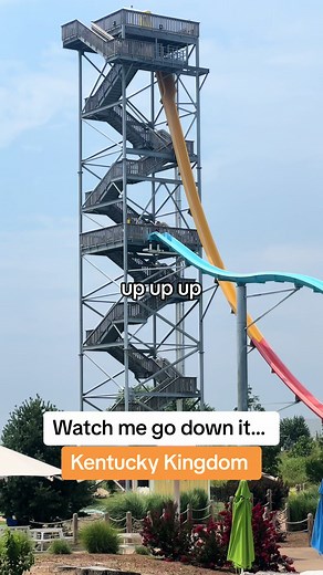 World’s scariest waterslide at Kentucky Kingdom Amusement Park is a must-do bucketlist attraction for any adrenaline junkie. This is one of the tallest waterslides in the world. This is a great travel destination. Watch me go down it. @Kentucky Kingdom #amusementpark #viral #adrenaline #topthrillbrothers #thrillride #foryou #waterslide #ride