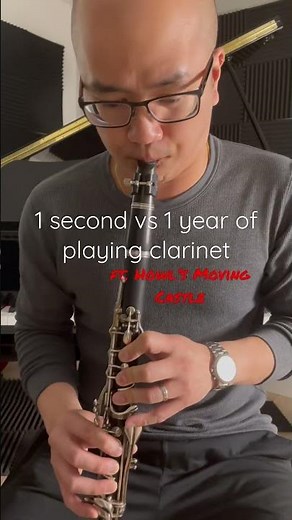 Clarinet Progress over 1 Year (results may vary) ft. Howl’s Moving Castle #clarinet #musician