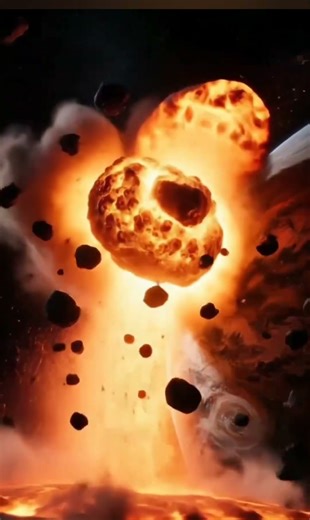 Asteroid Collides with Jupiter |Epic Space Explosion🌌#Space#Jupiter#Asteroid #SpaceExplosion #viral