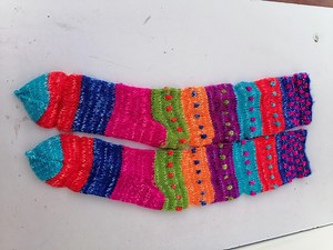 Women's Warm Multicolor Wool Knit Tights for Winter - Etsy