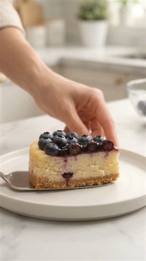 ​Creamy Miniature Blueberry Cheesecake 🫐 🍰تشيز كيك البلوبيري #dessert #recipe #viral#blueberry#cake