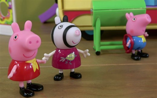 Peppa Pig Overnight Camping Story with Peppa Pig Camper Van and Peppa Pig Happy