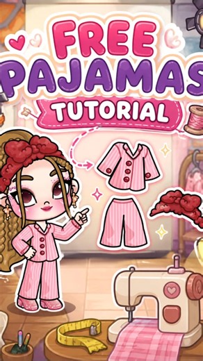 FREE PAJAMA TUTORIAL | AVATAR WORLD #avatarstory #tocaboca #pazu #free