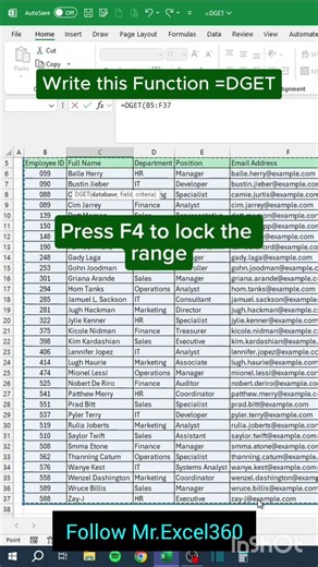 Stop Using VLOOKUP for Databases Use This Powerful Excel Hack | Stop using VLOOKUP DGET is 10xfaster