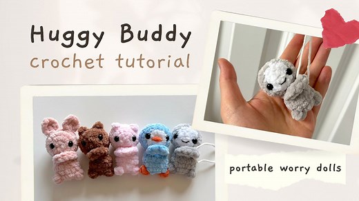 How to Crochet a Huggy Buddy - Mini Worry Doll Tutorial