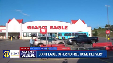Giant Eagle is offering free home delivery ahead of a major winter storm. Here’s how to order