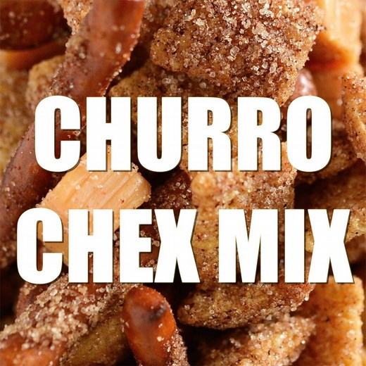 CHURRO CHEX MIX: sweet cinnamon sugar coated chex mix, salted pretzels and caramel squares all mixed together in one giant bite! It's seriously addicting! RECIPE: http://www.thenovicechefblog.com/2017/08/churro-chex-mix/ | The Novice Chef
