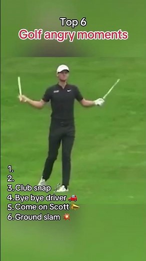 Top 6 Angry Golf Moments! #golf #golfing #golfswing #golflife #golfer #golfers #golfcourse #pga