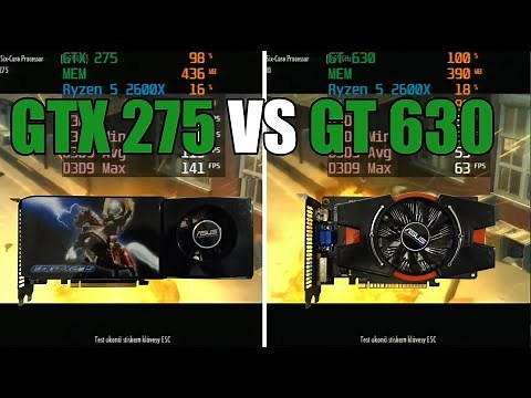 GeForce GTX 275 vs GeForce GT 630 GDDR5 Test In 13 Games (No FPS Drop-Capture Card)