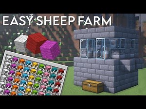 Minecraft Automatic Sheep Wool Farm 1.17+ EASY!