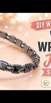 Silver Hematite Memory Wire Bangle ✨ #Shorts