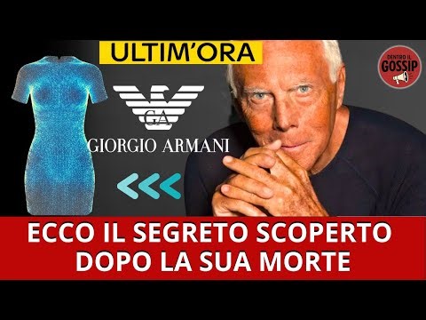 GIORGIO ARMANI È MORTO… MA COSA HANNO TROVATO NEL SUO STUDIO HA DELL’INCREDIBILE