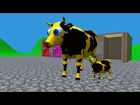 Cows guess the correct door in this escape room challenge animal battle game
