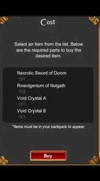 AQW NECROTIC SWORD OF THE ABYSS l VOID HIGHLORD MERGE SHOP