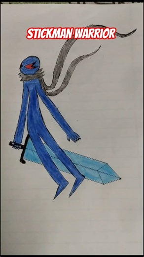 How to draw stickman warrior #art#animeart#drawing#sketch#easy