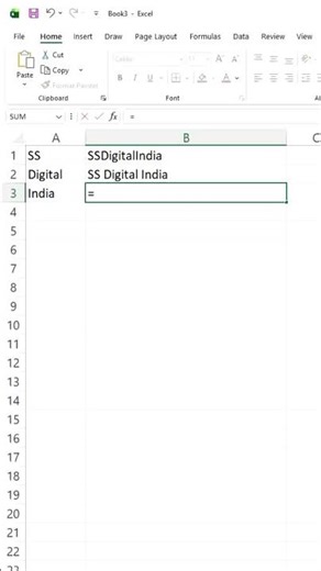 Merge Text in Excel !