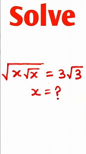 Square Root Algebra Equation | Math Shorts | #maths #shorts #ytshorts