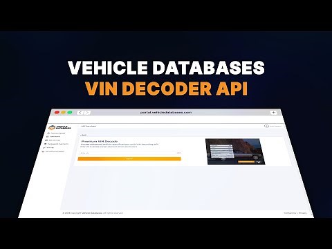 VIN Decoder API by Vehicle Databases