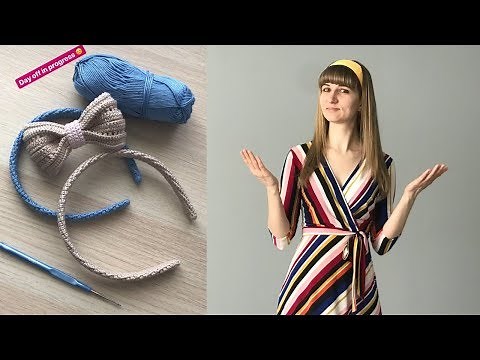 DIY Tutorial/Crochet hairband/How to crochet a hairband DIY