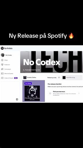 Ny Release på Spotify 12/Marts🔥 Ind og lyt og støt. 🙌🙏🎶 #techno #rave #dansker #fyp #nocodex