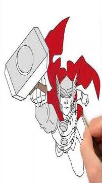 How to Draw a THOR Step by Step | Easy Drawing #easydrawing #cartoondrawing