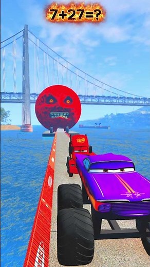 Pixar Cars VS BIG HAMMER 😱#beamngdrive #pixar