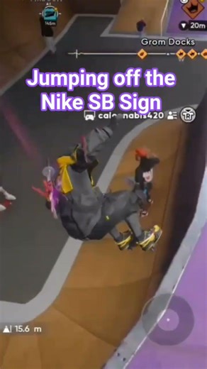 SKATE. JUMPING OFF NIKE SB SIGN !! #skate #gaming #gamer #EAskate #SKATE. #sub #like #skate4