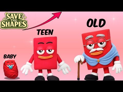 Save The Shapes Characters Growing Up Evolution!🅱️📈❤️ | Ricky Rectangle, Sally Square