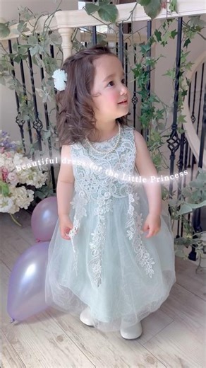 ⋆⸜ Kids Dress ⸝⋆ Elegant dress with swaying lace motifs 💫 Sparkling and sophisticated dress #kids...