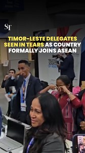 1.4M views · 39K reactions | Timor-Leste delegates were seen in tears as the country becomes Asean’s 11th member. It is the first country to join the grouping in 26 years. https://str.sg/f3jk | The Straits Times | Facebook