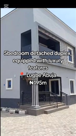 * FOR SALE‼️FOR SALE ‼️‼️ * Back to Market ‼️ Hot PRICE ‼️ * LUXURY FINISHED DUPLEX WITH CONTEMPORARY DESIGN *A DETACHED 5BEDROOM DUPLEX, EQUIPPED WITH LUXURY FEATURES ‼️‼️* *LOCATION: Along AIRPORT road, lugbe ,ABUJA. * 📍 *PRICE: ₦195M Naira *FEATURES:* 📌 A massive compound 📌 standard furniture work 📌 Standard Swimming pool 📌relaxation space with luxury features 📌Serene environment 📌Ample parking space 📌Quality with luxury furnitures 📌Greenery 📌 fully equipped kitchens 📌Spacious balc