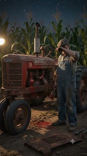 restoration of an old model tractor #automobile