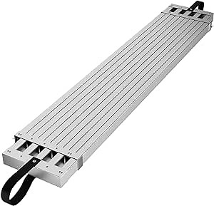 GarveeTech 8-13 ft Telescoping Plank, Aluminum Work Plank, Aluminum Extension Plank 440 LBS Capacity, Aluminum Scaffolding Plank with Skid-Proof Platform Scaffold Ladder Accessory