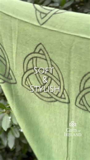 It’s hard to describe in words how soft this scarf is. And finished with the Tree of Life symbolism combined with the Green Color, it’s a really lovely piece of Ireland. Shop yours: https://bit.ly/shamrockscarf | Gifts of Ireland