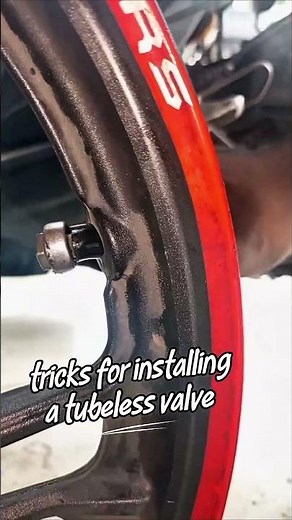 Quick Trick for Installing a Tubeless Valve! 🏍️💨