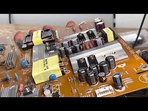 Philips TV power supply defective and not working. Replace the 470UF-25V and 330UF-25V capacitors.
