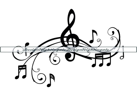 Music Notes SVG, Clipart Vector Files (digital Download) - Etsy