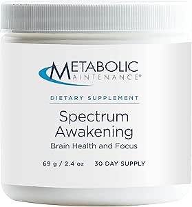 Metabolic Maintenance Spectrum Awakening - Mood, Calm + Focus Support Supplement with Folate, Magnesium, L-Theanine, GABA + 5-HTP - Supports Healthy Nervous System Functioning (69g / 30 Servings)