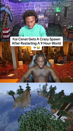 Kai Cenat Minecraft Spawn After Restarting 9-Hour World
